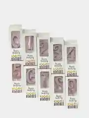 Конфетный свечи цифры для торта Happy Birthday / 5 цветов.