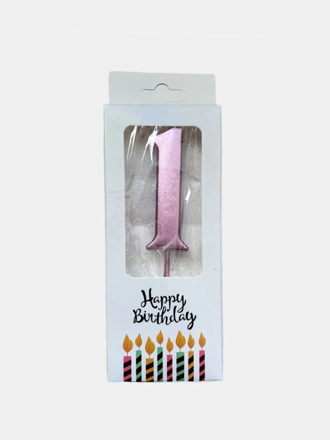 Конфетный свечи цифры для торта Happy Birthday / 5 цветов.