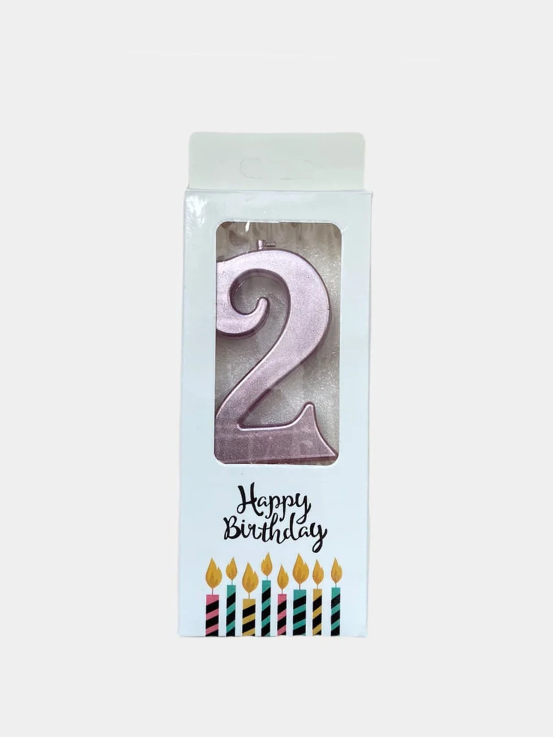 Конфетный свечи цифры для торта Happy Birthday / 5 цветов.