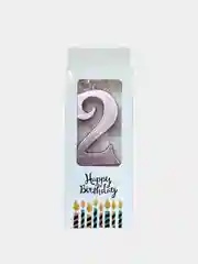 Конфетный свечи цифры для торта Happy Birthday / 5 цветов.
