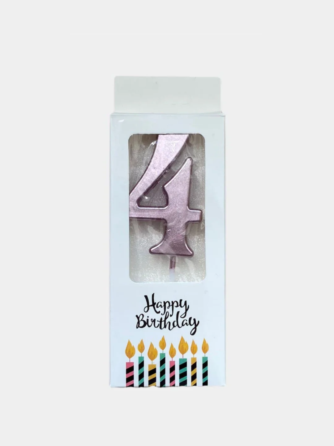 Конфетный свечи цифры для торта Happy Birthday / 5 цветов.