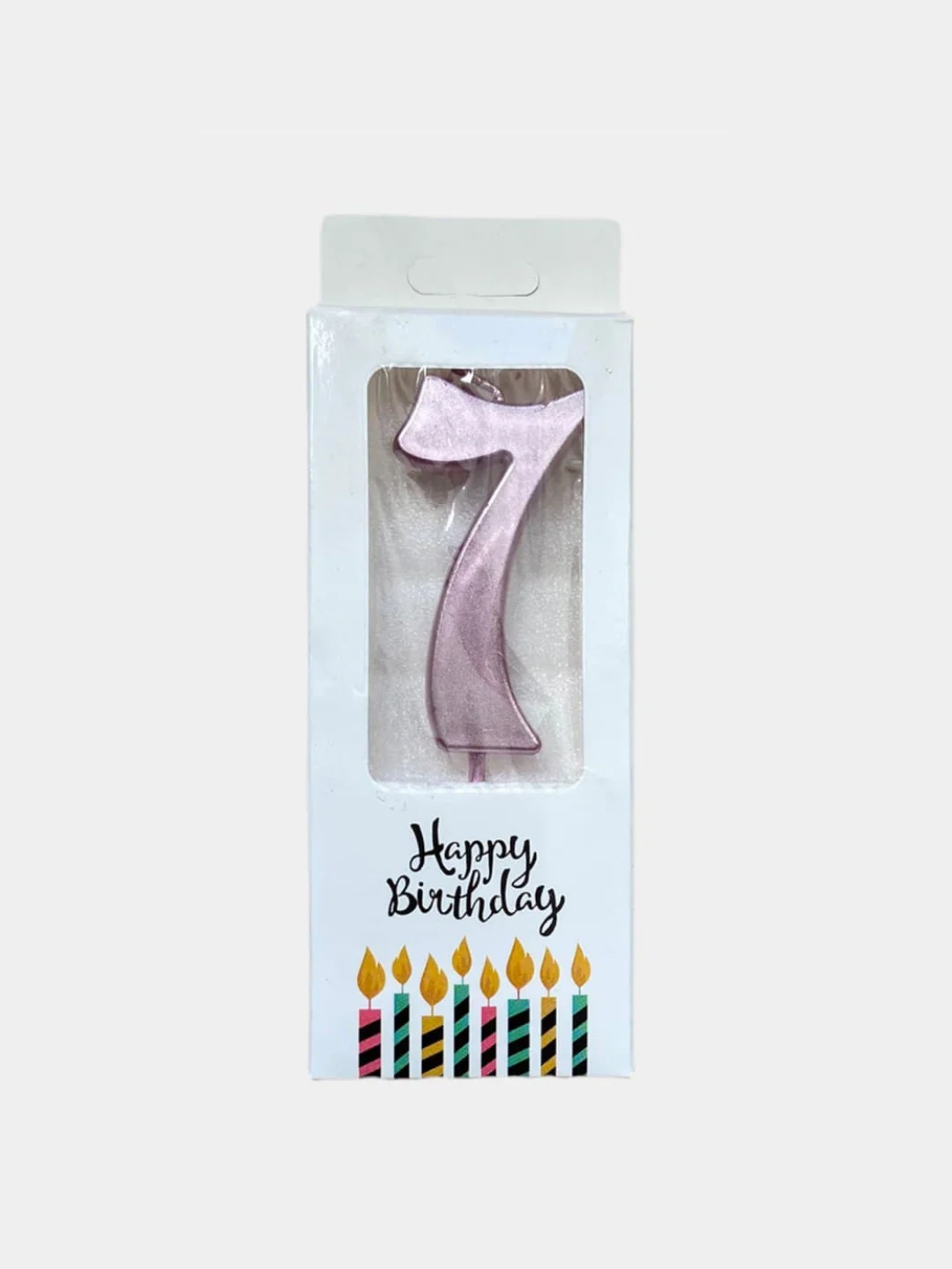 Конфетный свечи цифры для торта Happy Birthday / 5 цветов.