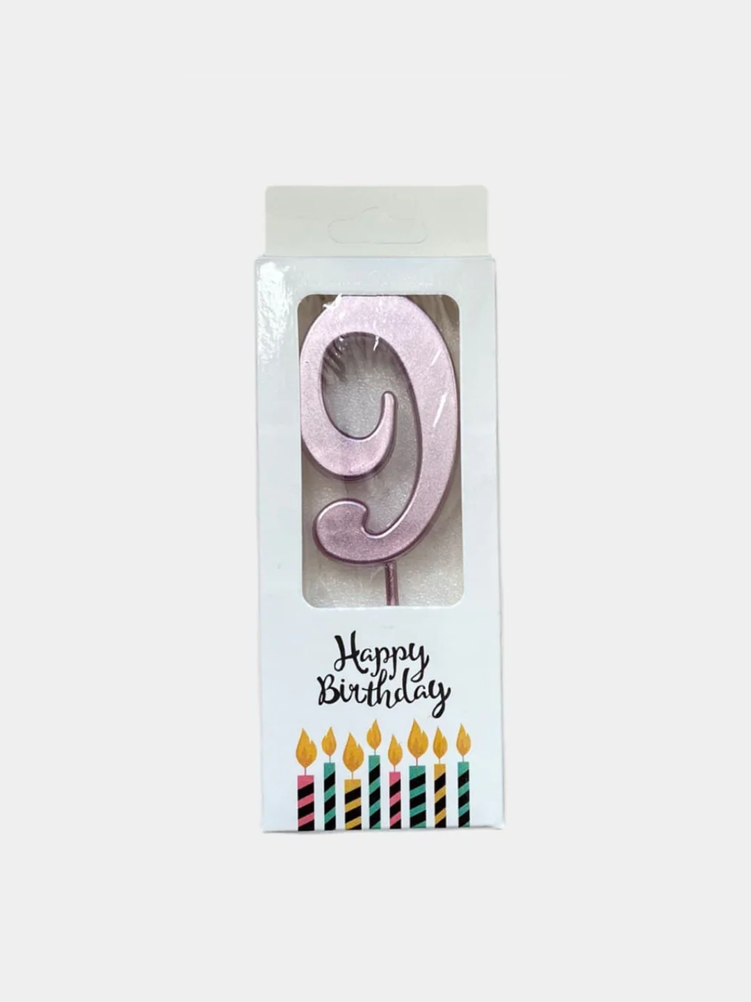 Конфетный свечи цифры для торта Happy Birthday / 5 цветов.