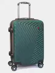 Зеленый пластиковый чемодан Kartex 0201