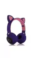 Фиолетовый наушники с ушками