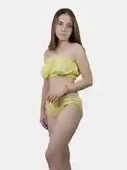 Желтый пижама (трусики и топ бандо)