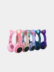 Беспроводные наушники с Bluetooth кошачьи ушки car ear headphones JR-028