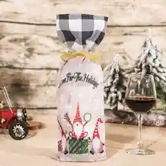 Черный украшение на бутылку/Чехол для бутылки/Мешок под бутылку/Декор стола Новый год/Рождество.