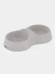 Серый миска для животных, двойная, 0,2 л
