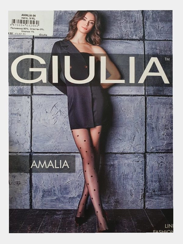 Колготки фантазийные, в "крупный горошек",Giulia Amalia 20 ден