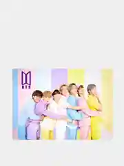 Золотой гибкий магнит на холодильник "BTS" с изображениями участников популярной группы