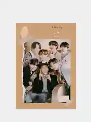 Коричневый гибкий магнит на холодильник "BTS" с изображениями участников популярной группы