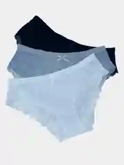 Трусы женские хлопковые с кружевом и вставками из сеточки