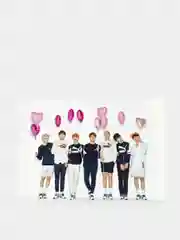 Прозрачный гибкий магнит на холодильник "BTS" с изображениями участников популярной группы