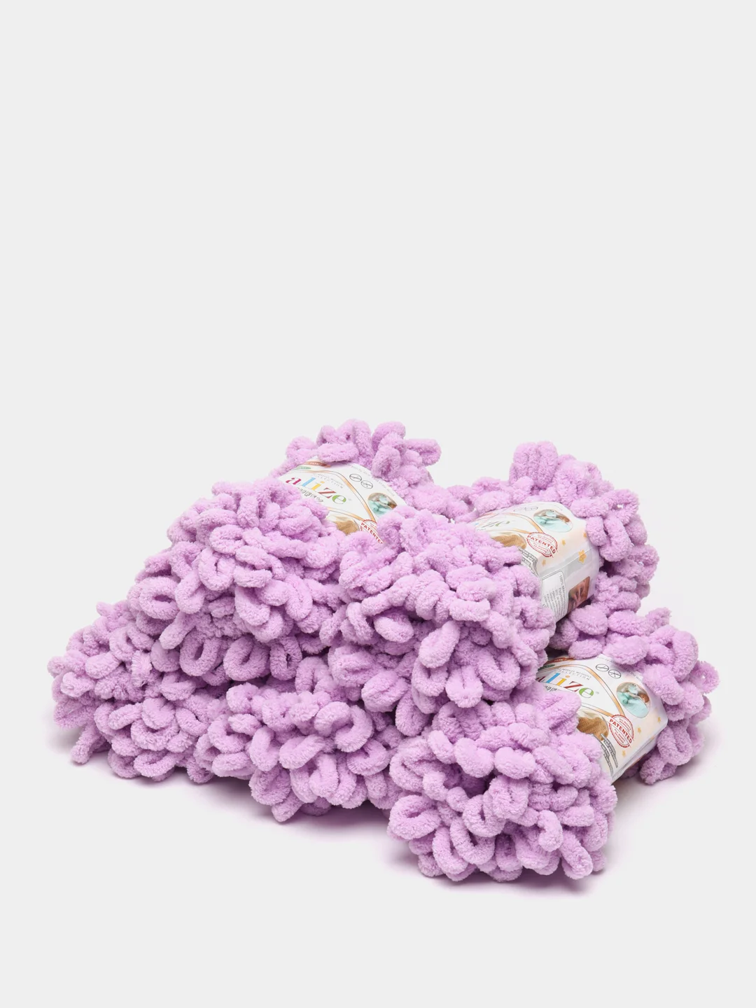 Лавандовый пряжа Alize Puffy, петельки, 5 штук, разные цвета