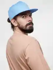 Голубой бейсболка молодежная Snapback, прямой широкий козырек