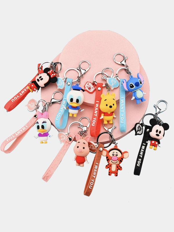 Брелок малыши Disney мини, мики, тигра, вини-пух, петачок, дональд дак, поночка, стич