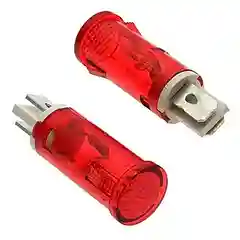 Желтый лампа неоновая в корпусе MDX-14 220V