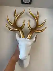 Белый голова оленя, декоративное настенное украшение