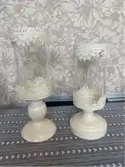 Черный подсвечник для двух свечей, 2 штуки