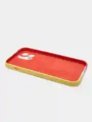 Чехол Silicone Case для iPhone 12 Pro Max, прорезиненный, красно-желтый
