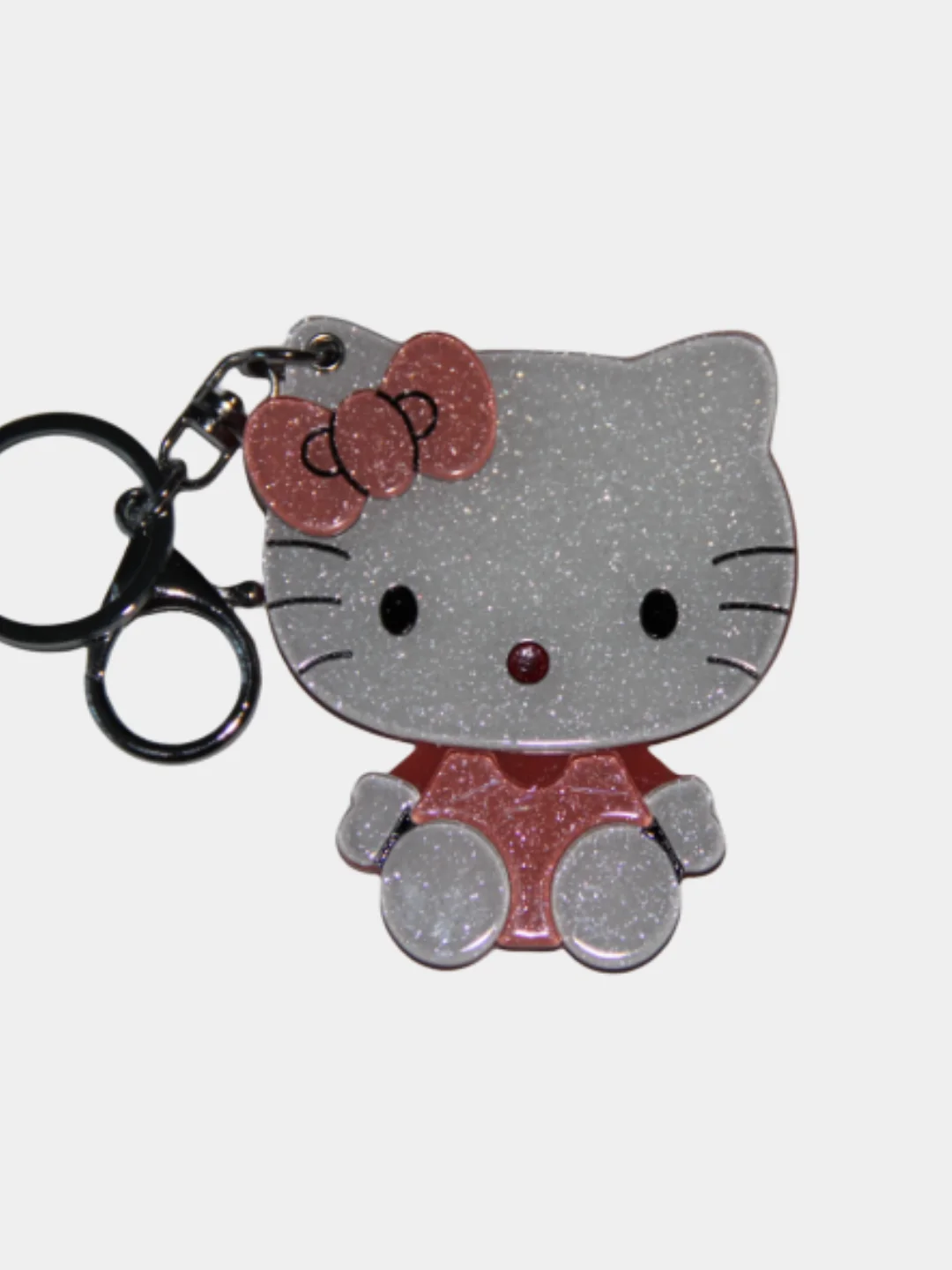 Коралловый брелок "Китти", с зеркалом