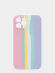 Чехол Silicone Case для iPhone 12 Pro Max, прорезиненный, розово-сиреневый