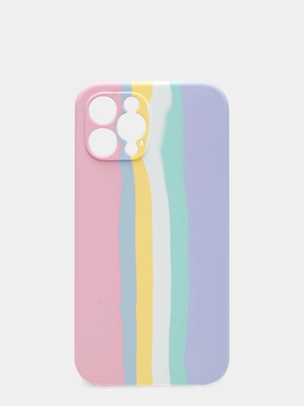 Чехол Silicone Case для iPhone 12 Pro Max, прорезиненный, розово-сиреневый