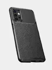 Чехол карбоновый Samsung A13, A12, A32, A03, Core, S21, S10, Plus, карбон