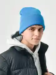 Лазурный шапка  мужская / унисекс / бини / шапка зимняя / вязанная