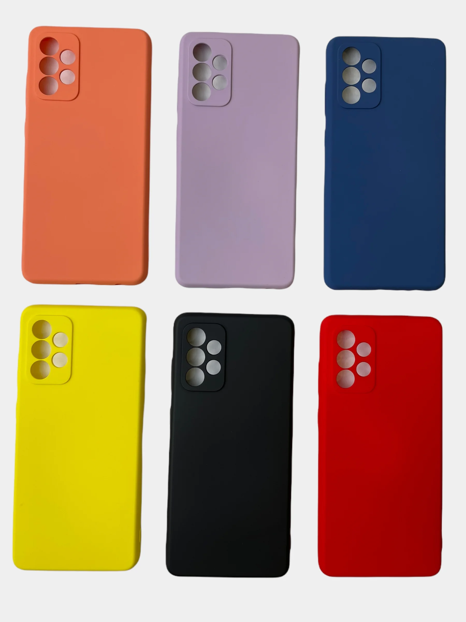 Красный чехол для Samsung A32, A52, A72 с бархатной подкладкой
