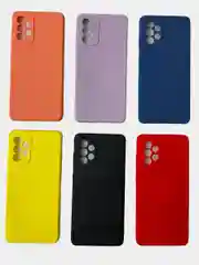 Красный чехол для Samsung A32, A52, A72 с бархатной подкладкой