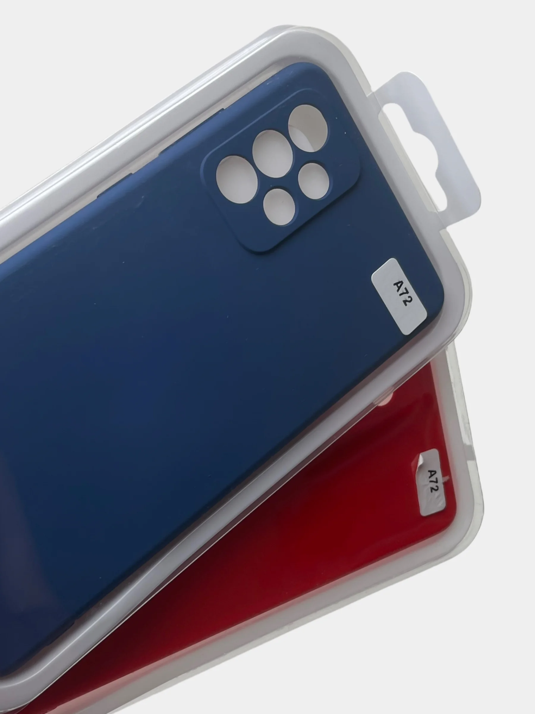 Красный чехол для Samsung A32, A52, A72 с бархатной подкладкой