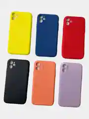 Желтый чехол для iPhone XR, 11 с бархатной подкладкой