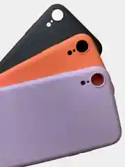 Желтый чехол для iPhone XR, 11 с бархатной подкладкой