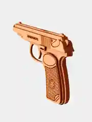 Белый пистолет деревянный, 2 вида