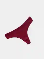Бордовый однотонные трусы стринги, хлопковые