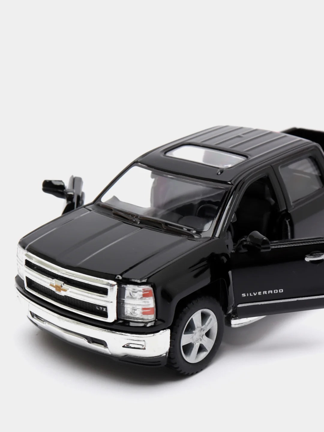 Черный металлическая машинка 2014 Chevrolet Silverado KT5381D