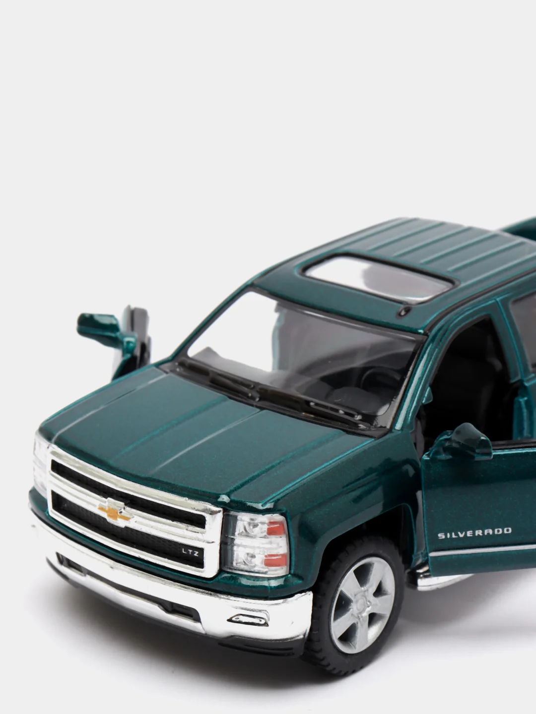 Зеленый металлическая машинка 2014 Chevrolet Silverado KT5381D