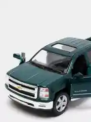 Зеленый металлическая машинка 2014 Chevrolet Silverado KT5381D