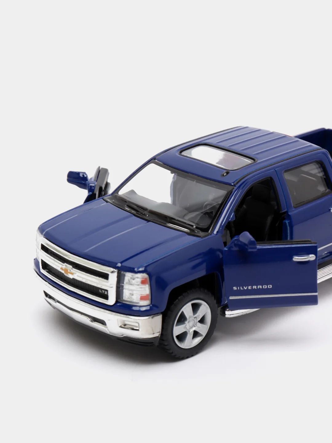 Синий металлическая машинка 2014 Chevrolet Silverado KT5381D
