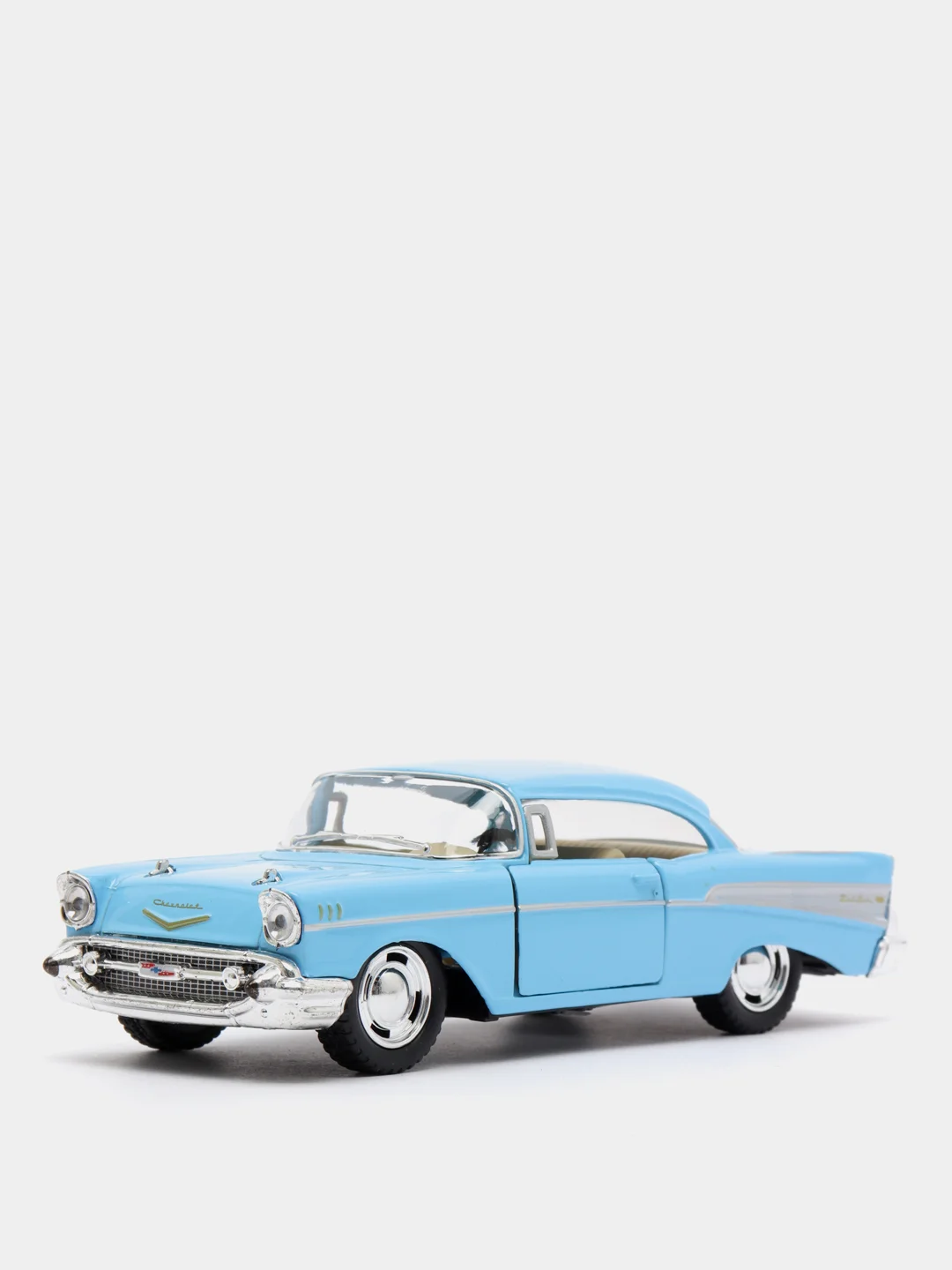 Голубой металлическая машинка 1957 Chevrolet Bel Air KT5313D