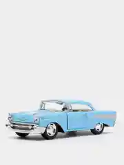 Голубой металлическая машинка 1957 Chevrolet Bel Air KT5313D