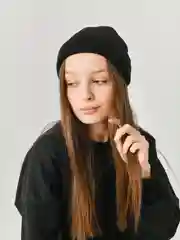 Черный шапка  женская / унисекс / мужская бини / шапка зимняя / вязанная бини