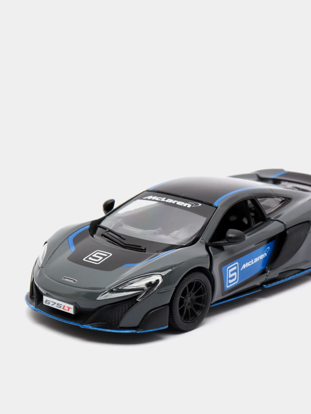 Угольный mclaren 675LT with printing KINSMART KT5392DF