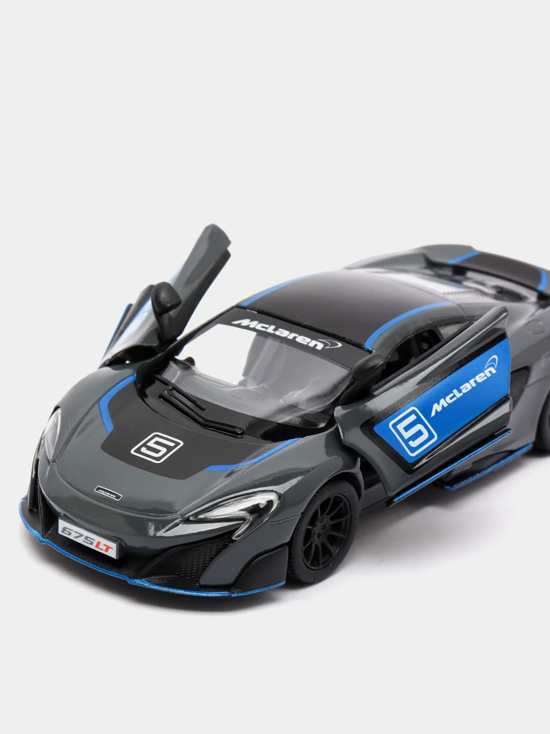 Угольный mclaren 675LT with printing KINSMART KT5392DF