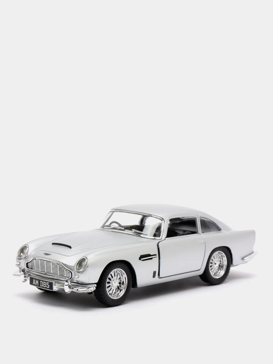 Серебряный машинка Aston Martin DB5 металлическая, 1:38 KT5406D