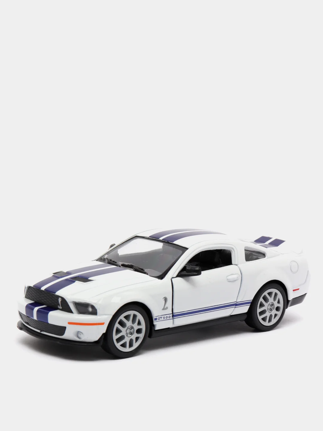 Белый металлическая машинка 2007 Shelby GT500 KT5310D