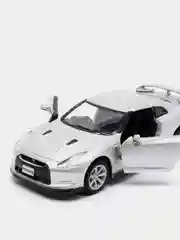 Серебряный металлическая машинка 2009 Nissan GT-R R35 KT5340D