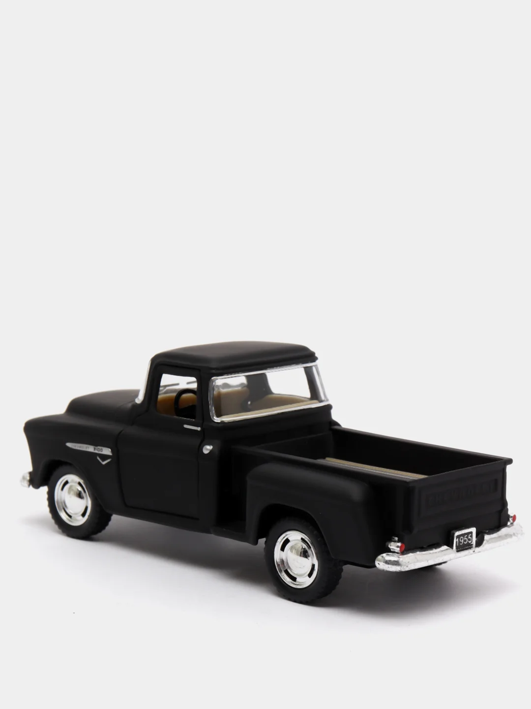 Черный металлическая машинка 1955 Chevy Stepside Pick-up (Матовая) KT5330DM